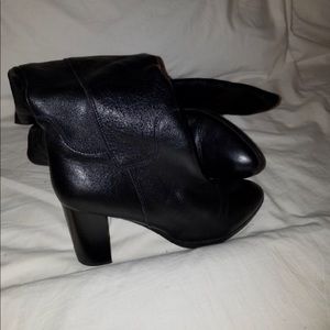 Black Leather Nine West Knee length boots